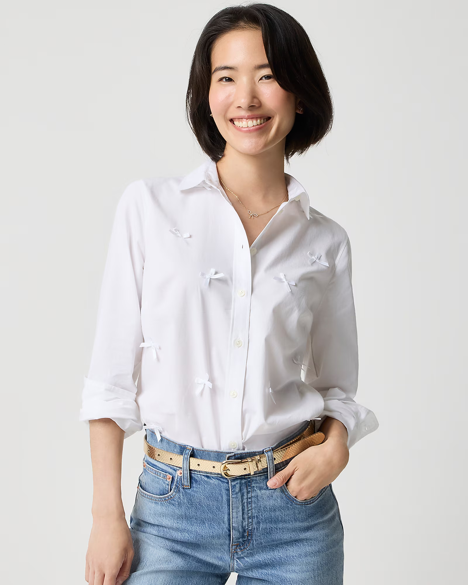 Bow button-up shirt | J.Crew Factory