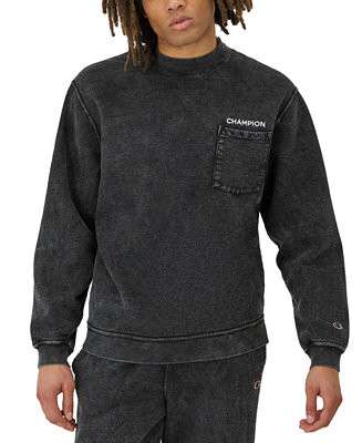 Champion Men's Washed Pocket Crewneck Sweatshirt - Macy's | Macy's