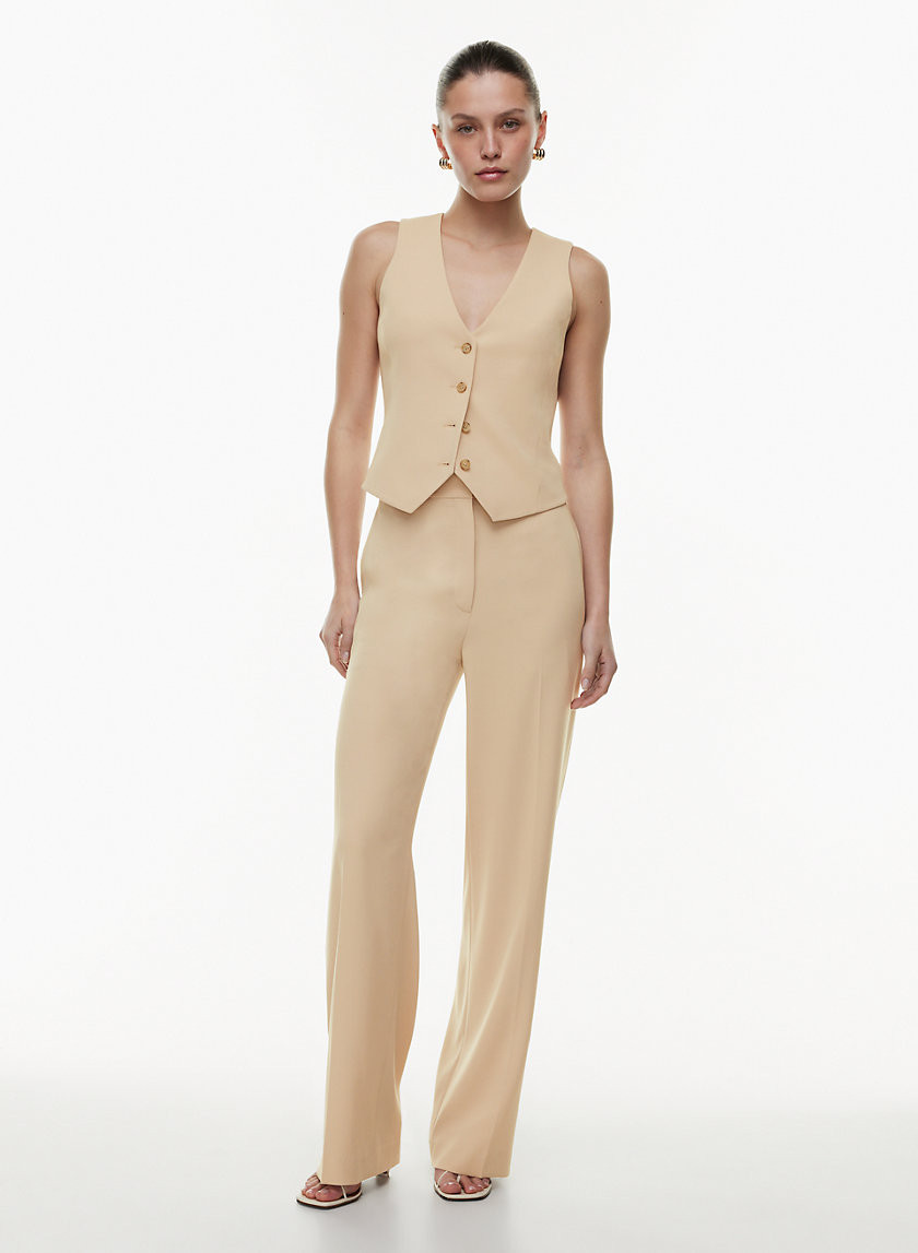 Aritzia Babaton Women's Agency Pant in Humus Beige size 14 | Aritzia