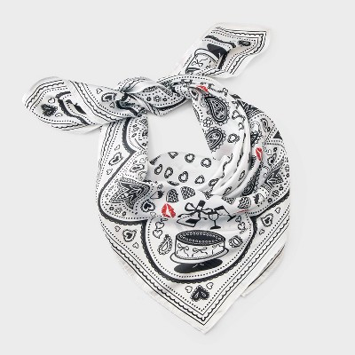Sweets & Paisley Print Scarf - Universal Thread™ White | Target