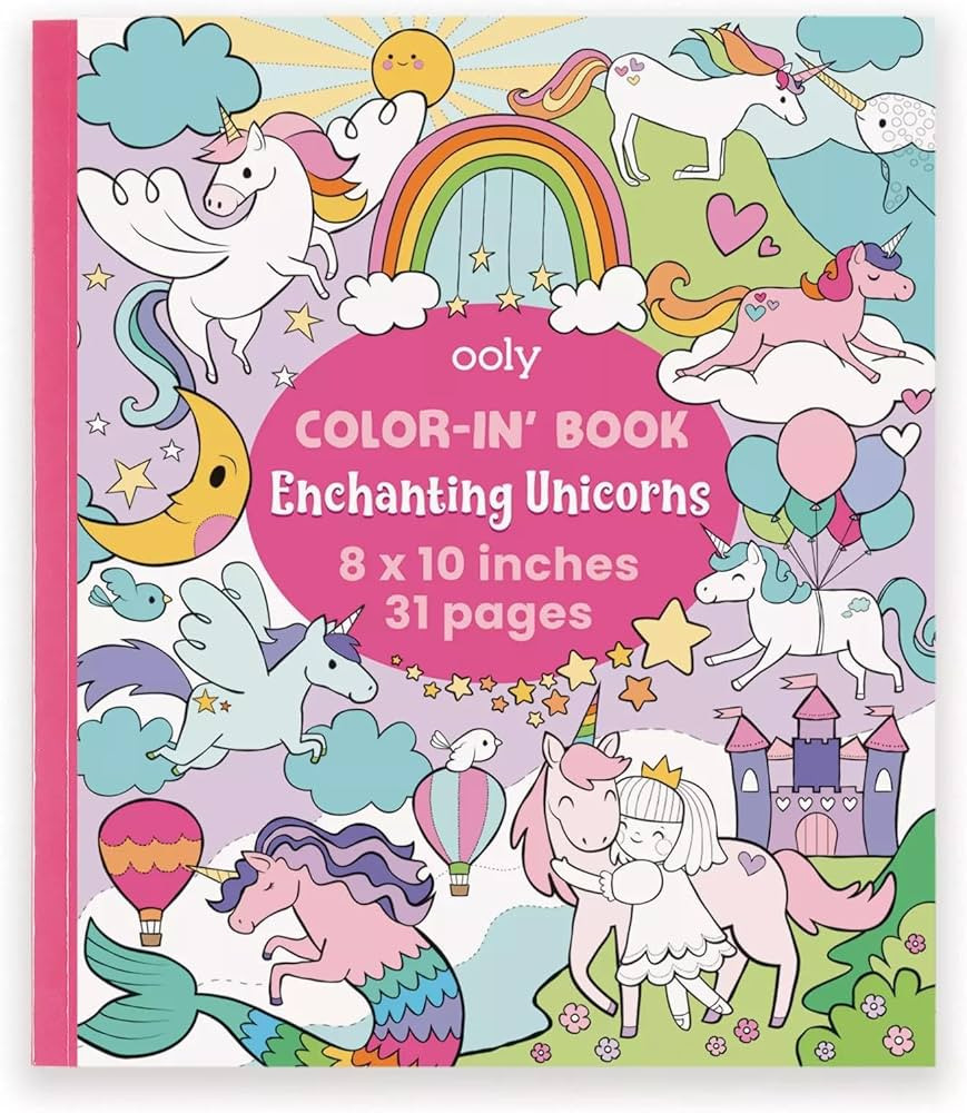 OOLY Coloring Book for Toddlers, Fun Activity Coloring Pages for Kids, 31 Perforated Pages 8"x10"... | Amazon (US)