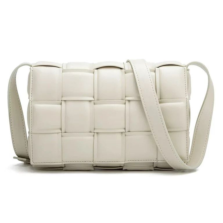 Tancuzo Women Small Shoulder Bag Woven Crossbody Handbag Purse,White | Walmart (US)