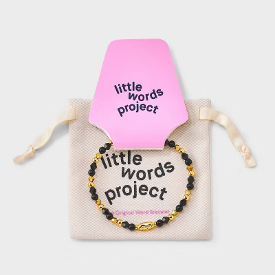 Little Words Project Go Black Football Stacker Beaded Bracelet | Target