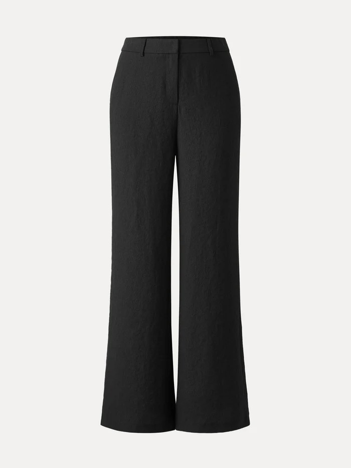 European Linen Mid Rise Flared Pant with Pockets | OGLmove
