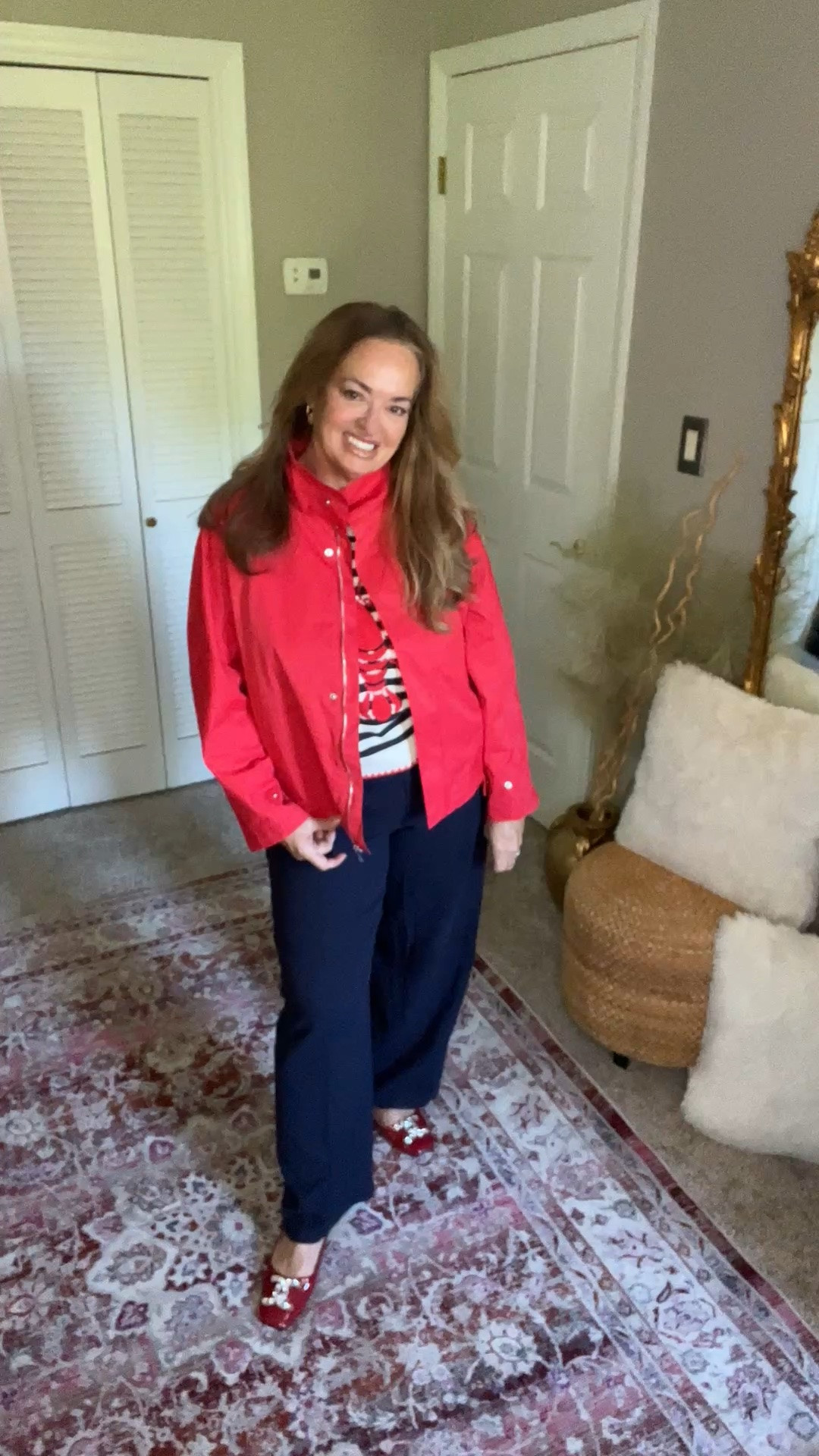 Bright Cheery red funnel neck jacket
For Fall! Trending design.

#LTKootd #LTKgrwm #LTKOver40