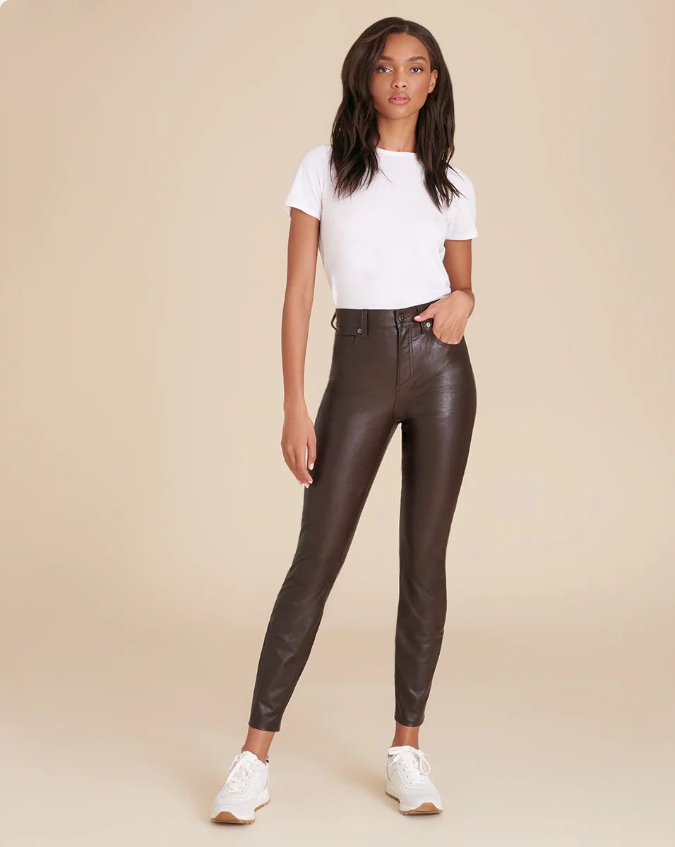 Debbie High-Rise Skinny Vegan Leather Jean | Veronica Beard