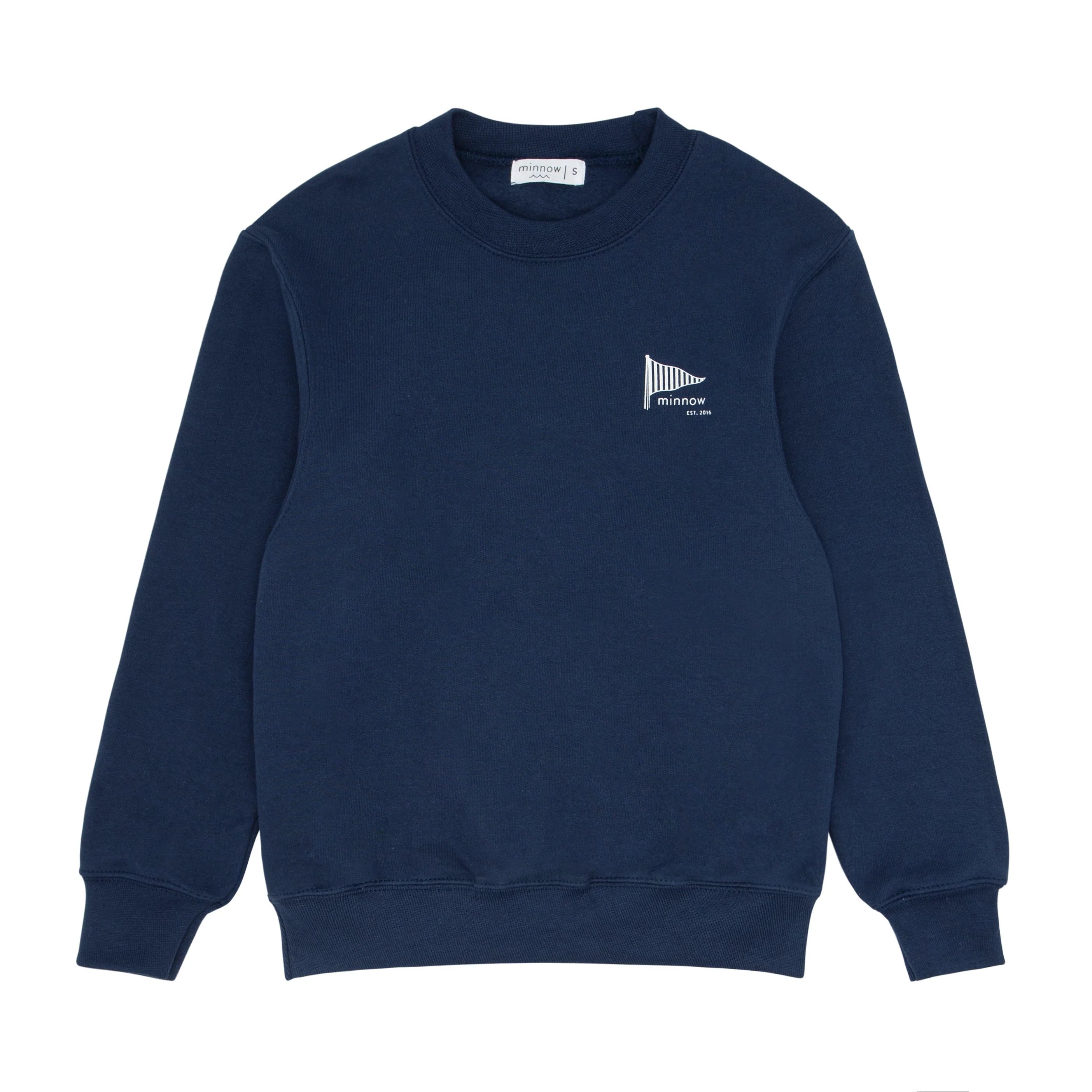 children's navy sweatshirt | minnow