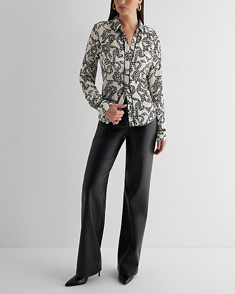 Relaxed Printed Tipped Portofino Shirt | Express