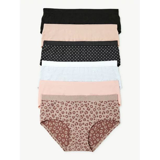 Joyspun Women's Seamless Hipster Panties, 6-Pack, Sizes XS to 3XL - Walmart.com | Walmart (US)