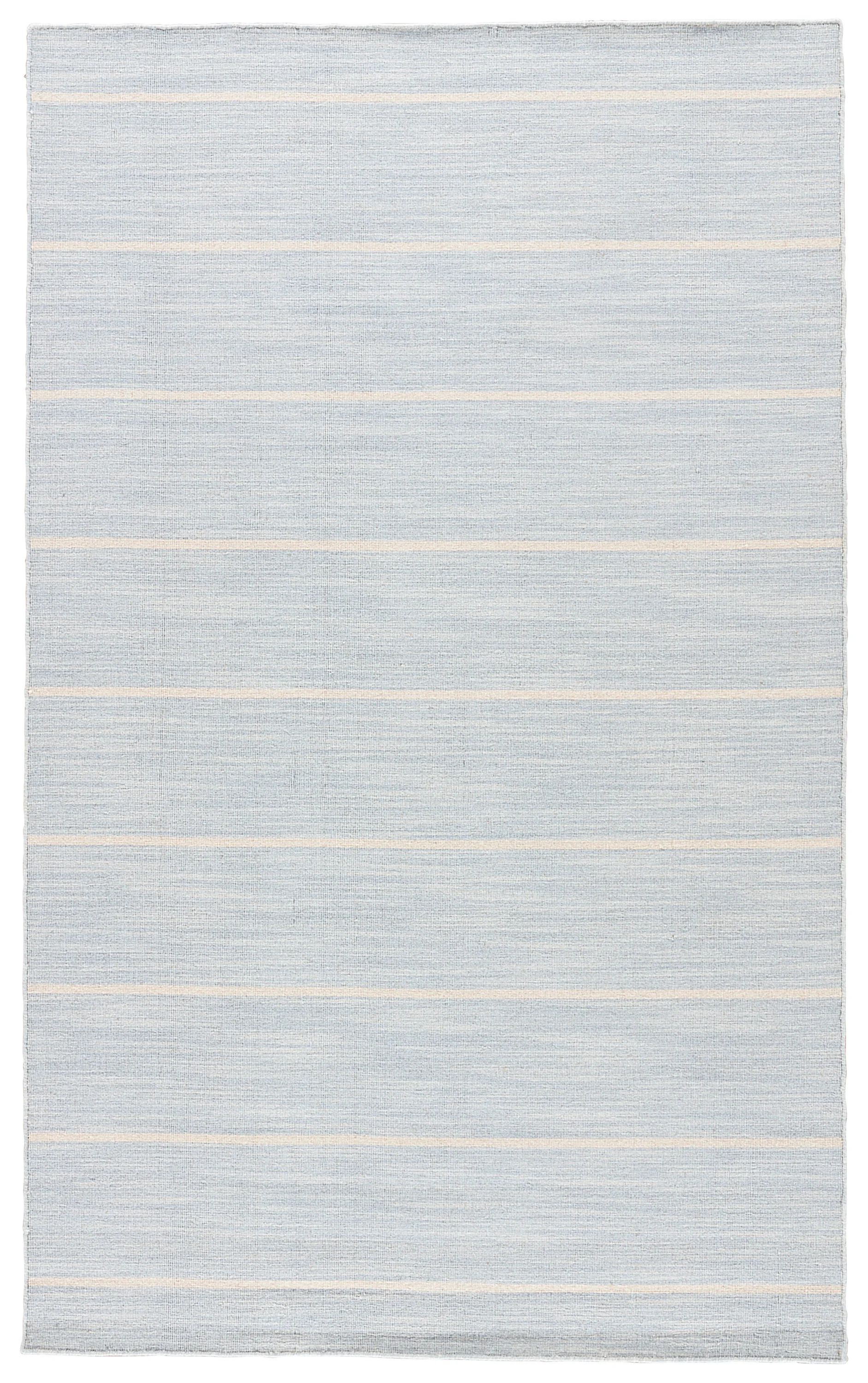 Striped Handwoven Wool Blue/White Area Rug | Wayfair Professional
