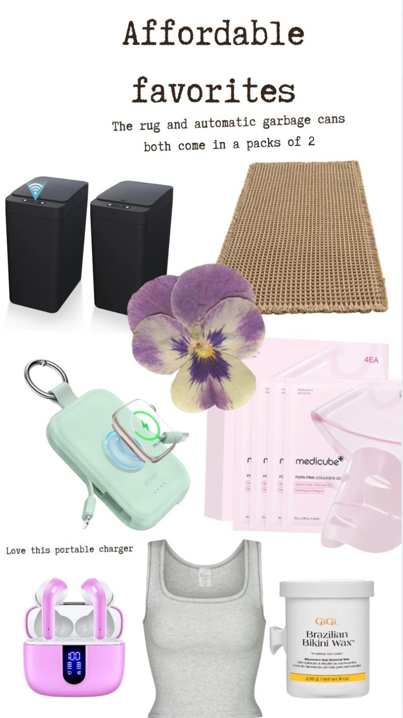 #affordable #useful #everyday #favorites our motion sensored bathroom garbage cans! Love these face masks! Favorite tank tops! The Gigi wax is my favorite!! I’ll never stop talking about my portable charger. I use it daily! 

#LTKgrwm #LTKdayinmylife #LTKGiftGuide