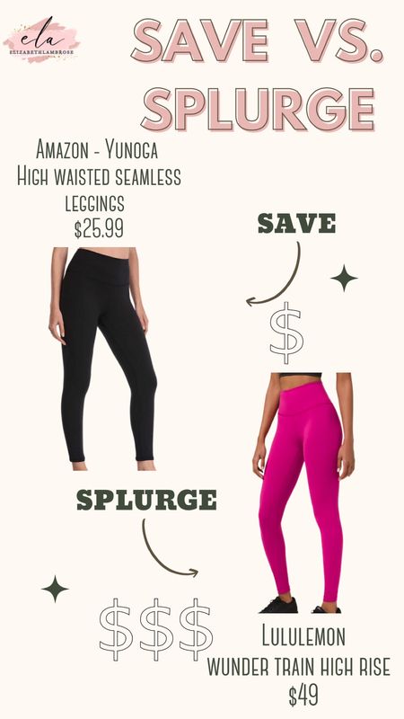 Y’all have to get these amazon leggings! I love this brand, they are so soft and comfortable!
Half the price of these lululemons that were on sale! 
I do love that color though!

#amazon #leggings #save #splurge #sale #salealert #yunoga #lululemon #active #LTKactive #fit #lifestyle #yoga

#LTKfit #LTKstyletip #LTKsalealert