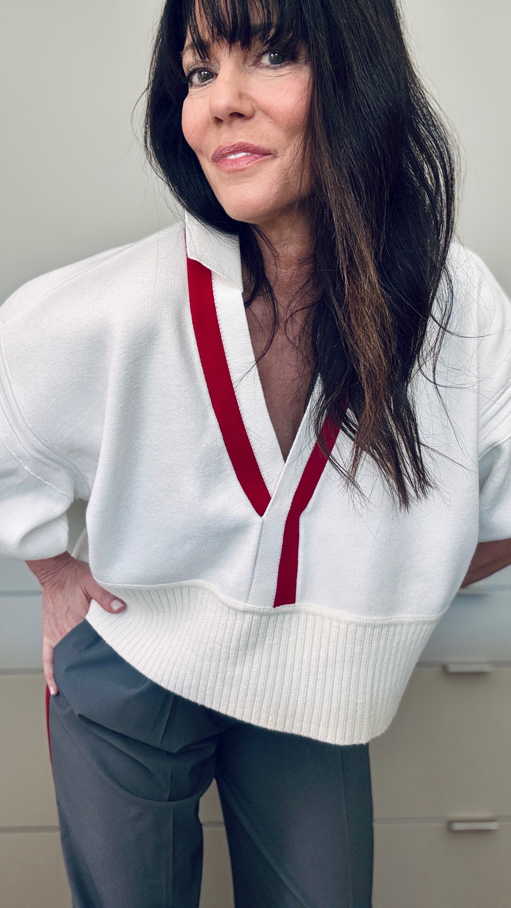 Anthro sweater in cotton knot 
So comfy and available in more colors 
Pants from Zara 

#LTKFindsUnder100 #LTKWorkwear #LTKParties