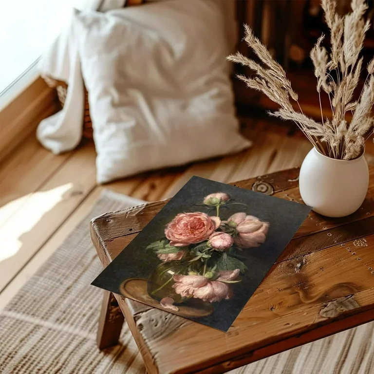 Vintage Wall Art, Vintage Floral Wall Art Prints - Vintage Flower Pictures Decor Aesthetic - Canv... | Walmart (US)