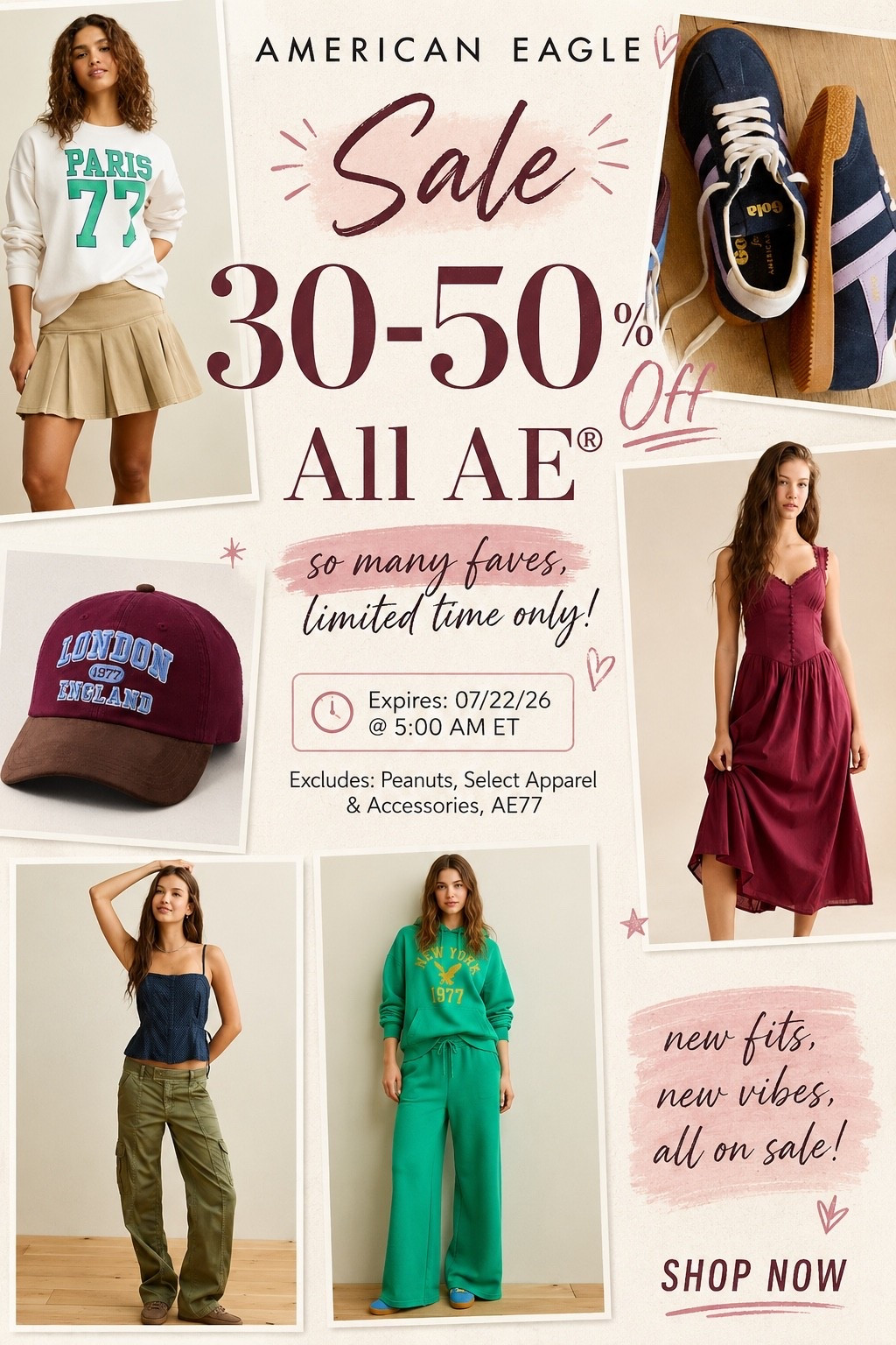 🚨 American Eagle Sale Alert! 🚨
Now's the perfect time to stock up on all the new arrivals! 🤍 Save 30–50% OFF all AE® for a limited time. From cozy sets to dresses, denim, and everyday favorites, so many cute styles are included.
Don't wait—shop your favorites before they're gone! 🛍️✨
#LTK #LTKSale #AmericanEagle #AEStyle #LTKFinds #FallFashion #AffordableStyle #NewArrivals #CasualStyle #EverydayFashion

#LTKdayinmylife #LTKOver40 #LTKSaleAlert