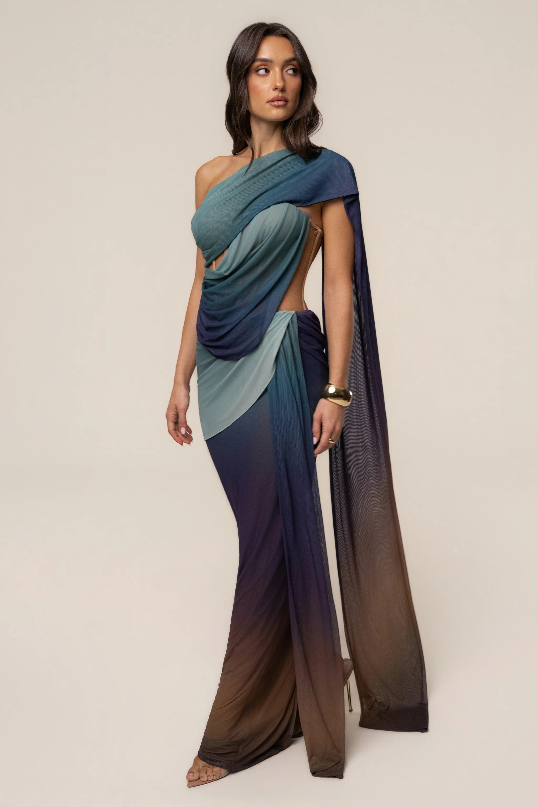 Lunar Shadow Empress of Hearts Mesh Gown | JLUXLABEL US