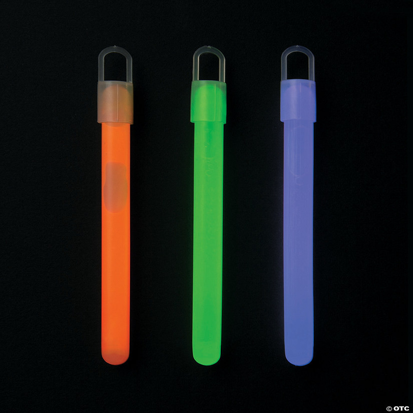 4" Bulk 50 Pc. Halloween Green, Orange & Purple Plastic Glow Sticks | Oriental Trading Company