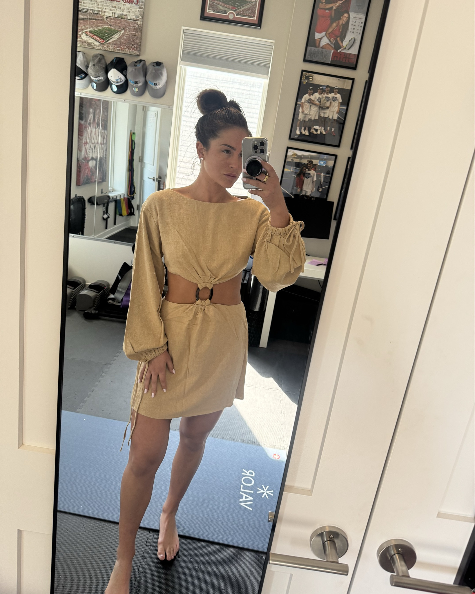 This dress is a bit longer but would be perfect with a chunky wedge. The back is totally open so the length makes sense. Did a medium but could’ve done a small. 

#LTKWatchNow #LTKSeasonal #LTKStyleTip