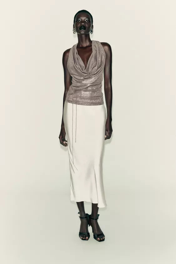 DRAPED HALTER TOP | Zara UK