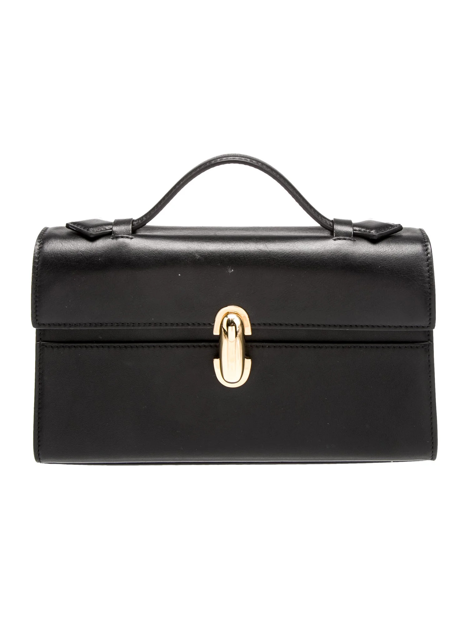 Savette Calf Leather Symmetry Pochette - Black Handle Bags, Handbags - SAVET20527 | The RealReal | The RealReal