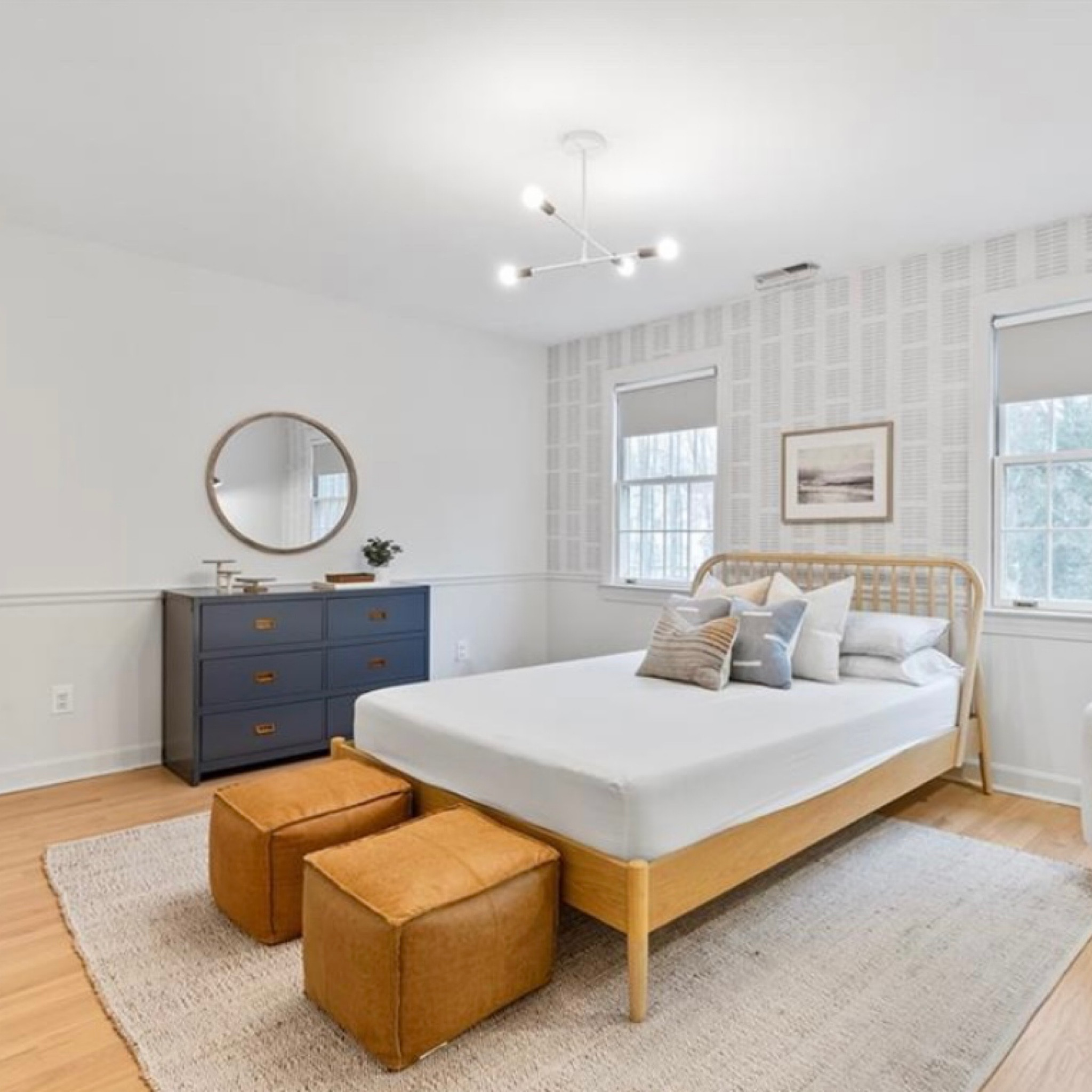 Boys room, California casual, crate and barrel, cb2, blue, oak, wallpaper, round mirror, blue dresser 

#LTKhome #LTKstyletip #LTKkids