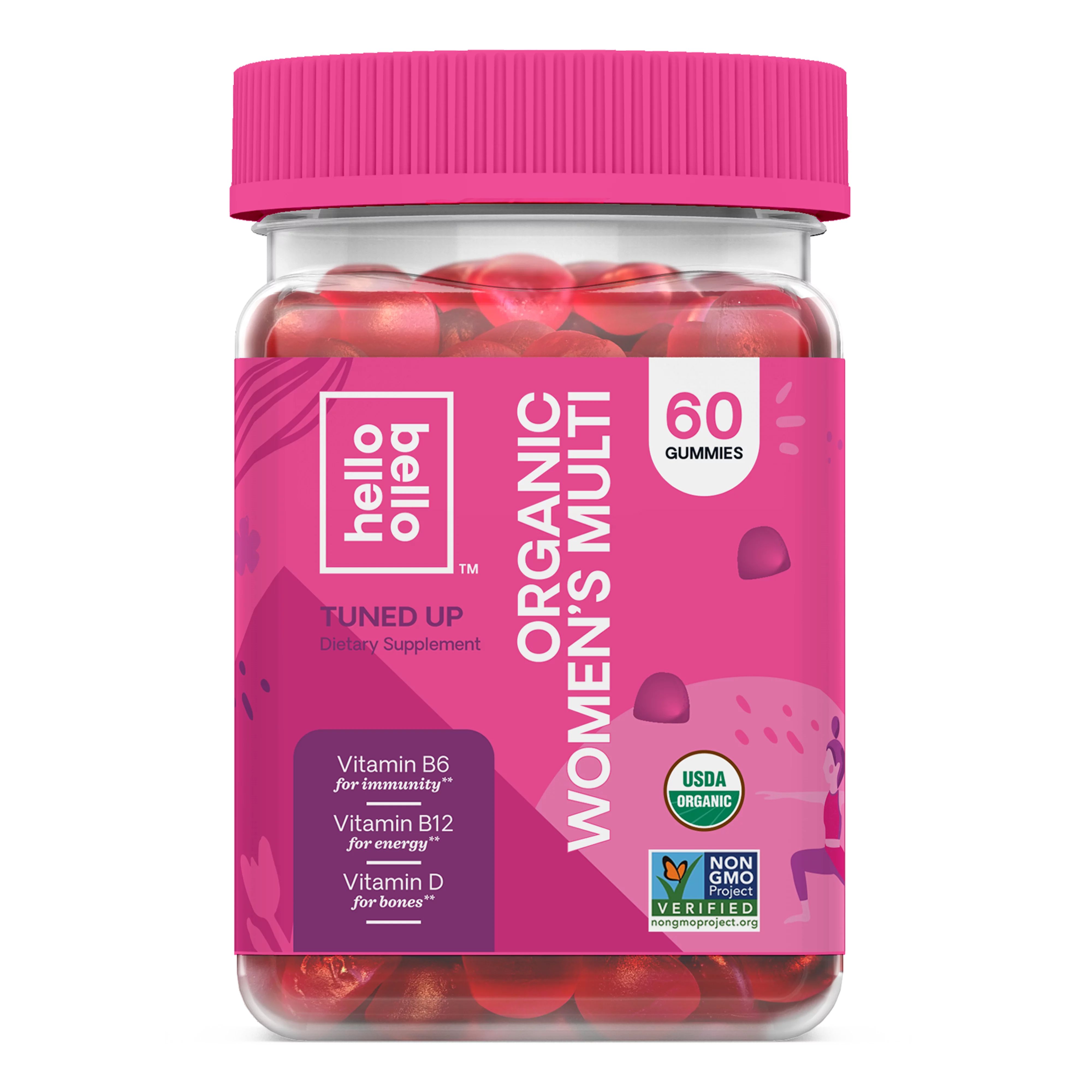 Hello Bello Organic Women's Multi Vitamin Gummy, 60ct - Walmart.com | Walmart (US)