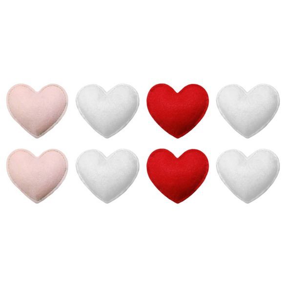 8pk Filled Heart Valentine&#39;s Day Vase Filler White/Red/Pink - Spritz&#8482; | Target