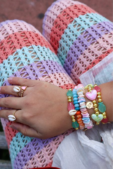 Colorful jewelry and clothes always boost my mood🍭💗✨🍬

#dopaminedressing #moodbooster #summeroutfit #vacationoutfit #colorfulstyle #crochetpants #beachpants #whitetop #summertrends #jewelry #bracelets #armcandy



#LTKFindsUnder100 #LTKTravel #LTKGiftGuide