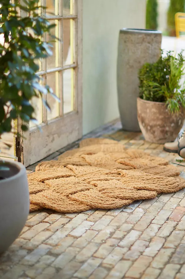 Knot Weave Half Moon Doormat | Anthropologie (US)