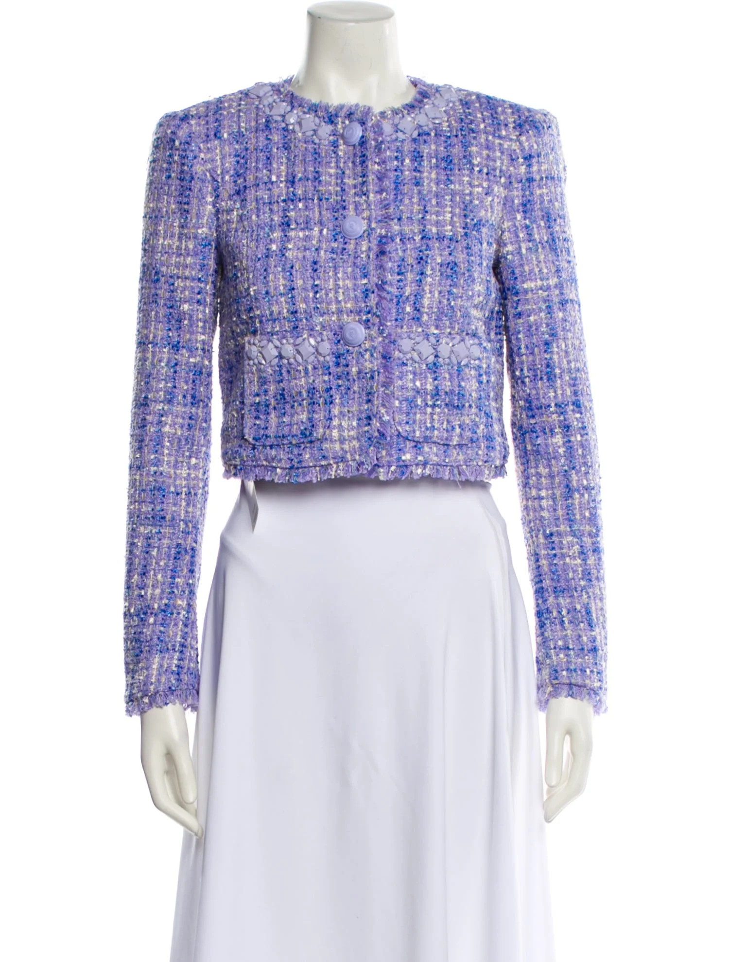 Cinq à Sept Tweed Pattern Evening Jacket w/ Tags - Purple Jackets, Clothing - WCINQ103624 | The ... | The RealReal