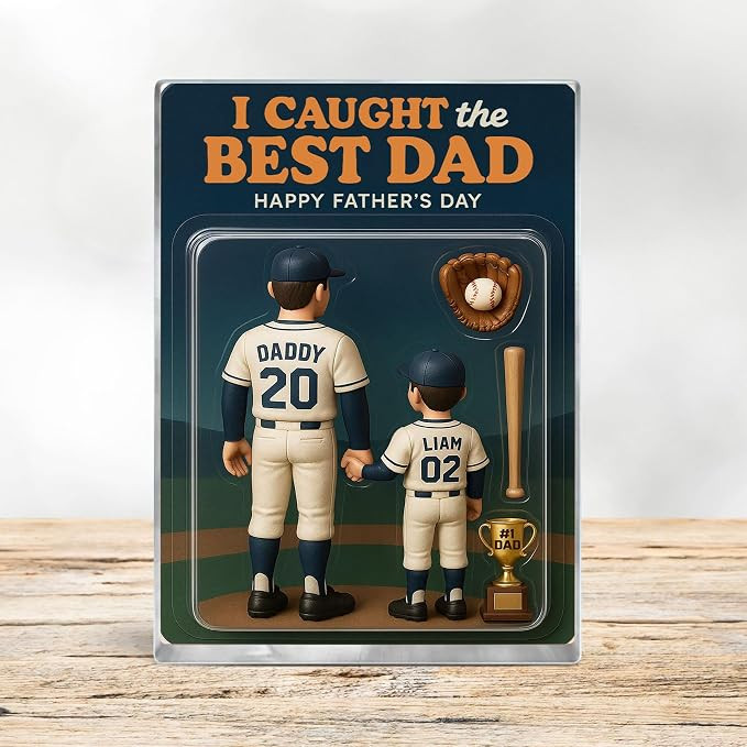 Chillever Personalized Baseball Dad Acrylic Figure, Customized Gifts for Dad, Baseball Fathers Da... | Amazon (US)