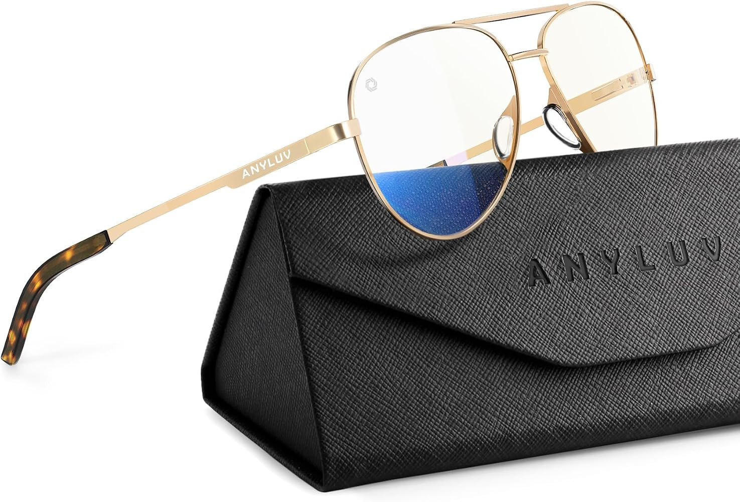 ANYLUV Aviator Blue Light Glasses Men Women, Lightweight Classic Pilot Computer Gaming Glasses Ey... | Amazon (US)