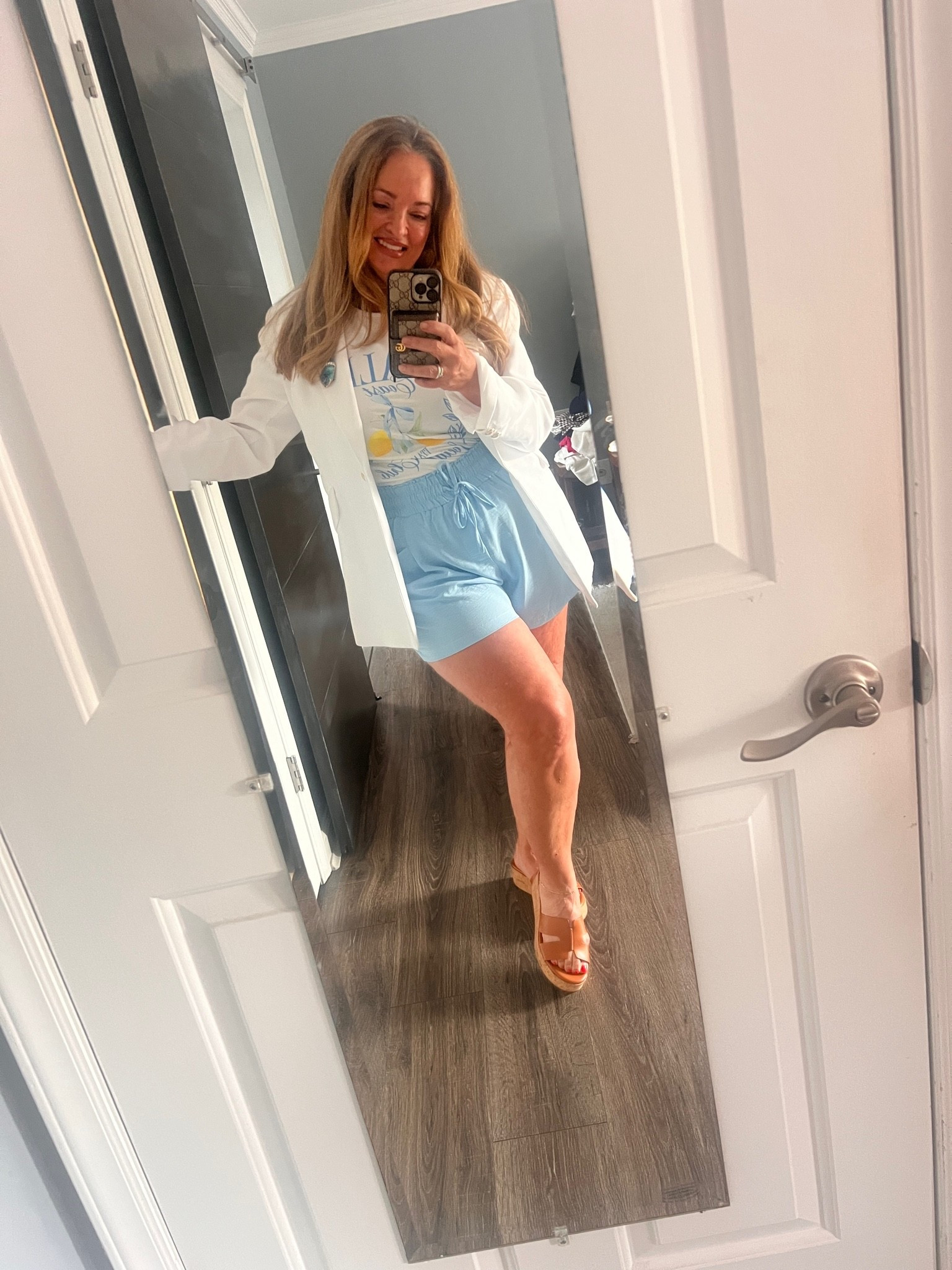 Baby blue. Lemon tee , white blazer

#LTKootd #LTKgrwm #LTKdayinmylife