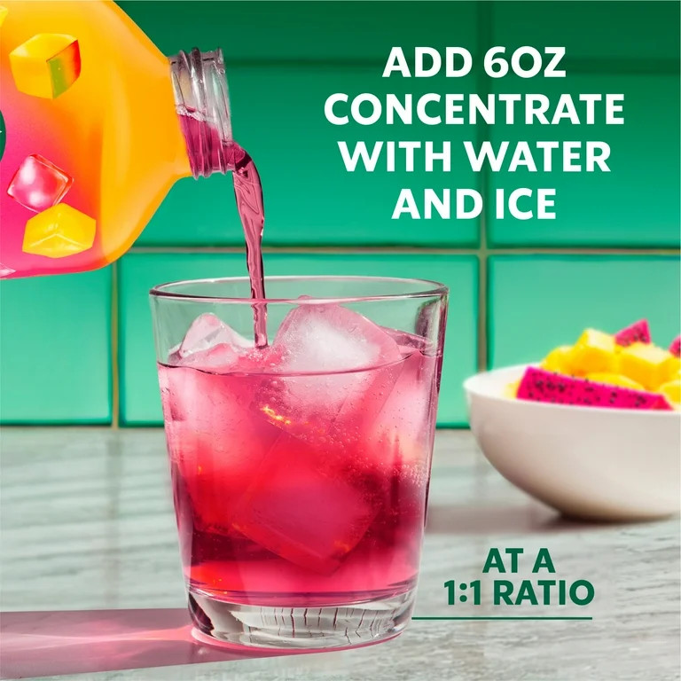 Starbucks Refreshers Concentrate Mango Dragonfruit, Refreshing Drink, Cold Drinks  32 fl oz | Walmart (US)
