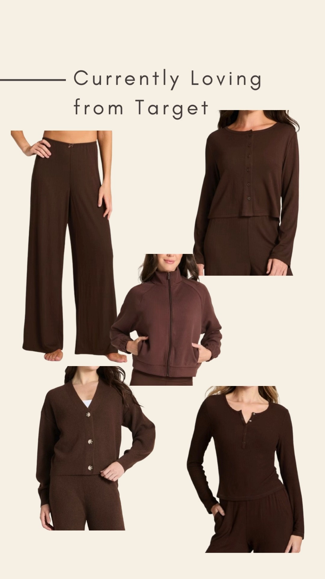 Neutral fall outfit roundup — all in warm brown tones 🤎 Every piece is from Target and perfect for cozy fall days. Linked everything below! 

#targetstyle #falloutfitideas #neutraloutfits #momstyle #targetfinds #capsulewardrobe #neutraloutfits 

 #LTKFindsUnder50