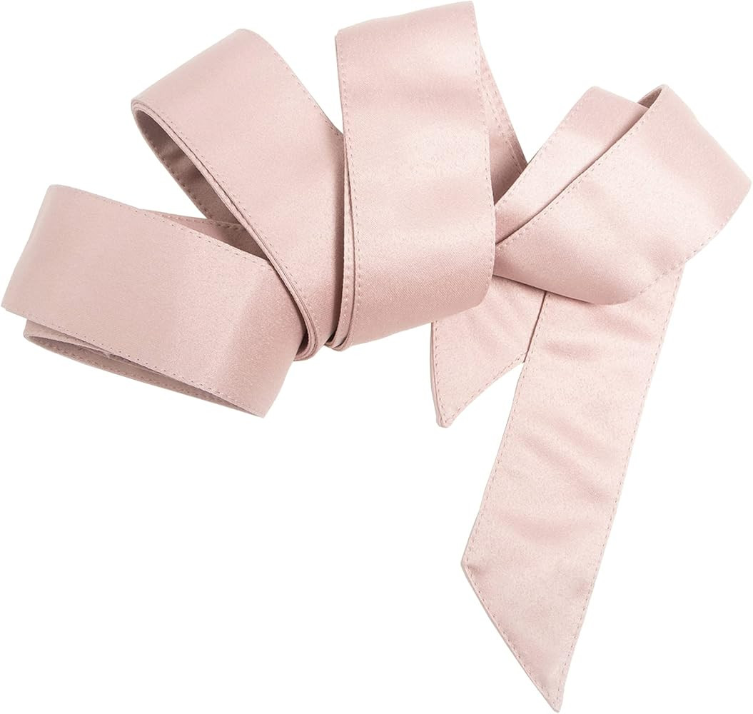 Maya Deluxe Women's Belt Ladies Satin Sash Waist Tie Ribbon Bow Accessory for Bridesmaids Bridal ... | Amazon (UK)