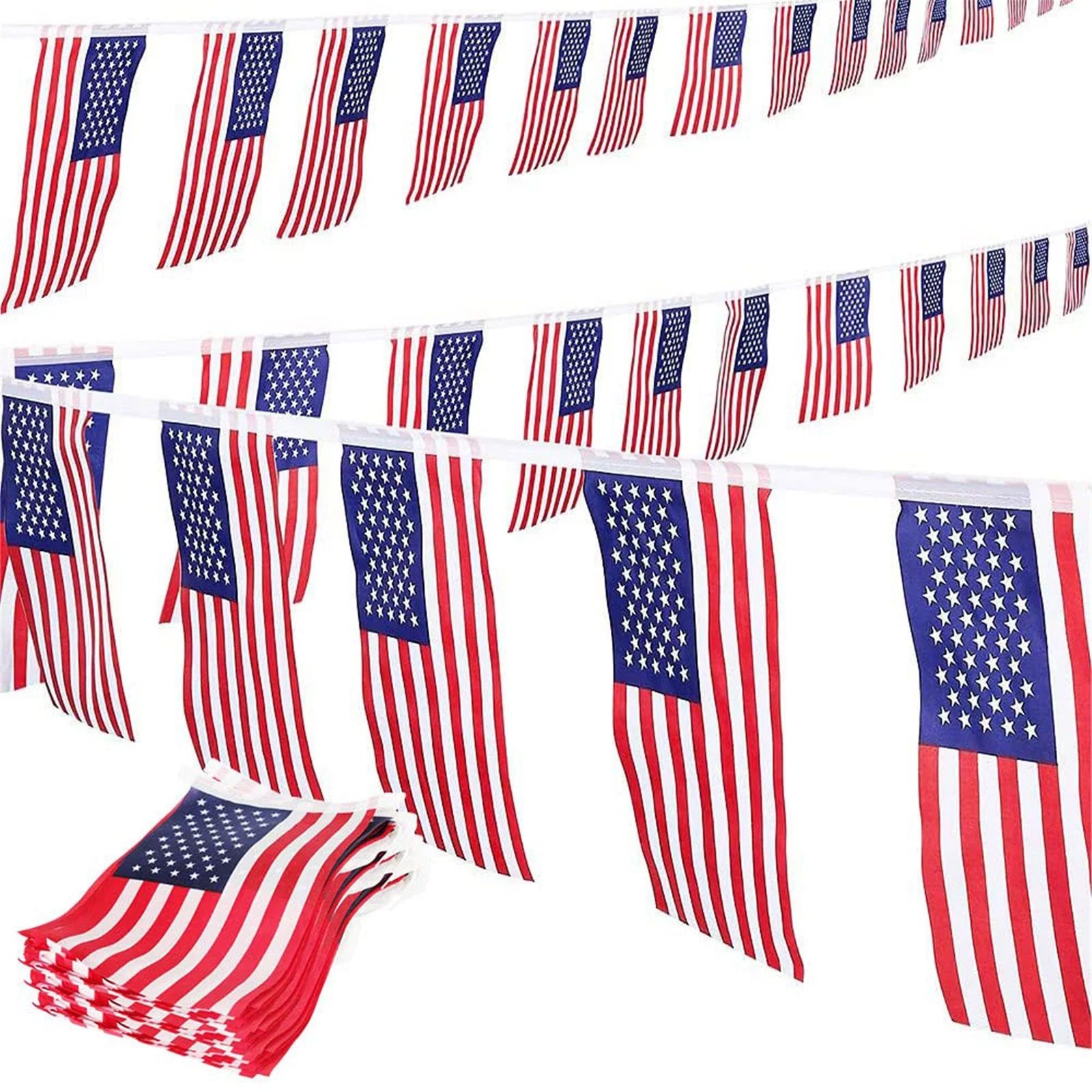 coappsuiop 4th of july decorations home decor american flag set decorations 30pcs 32ft american f... | Walmart (US)
