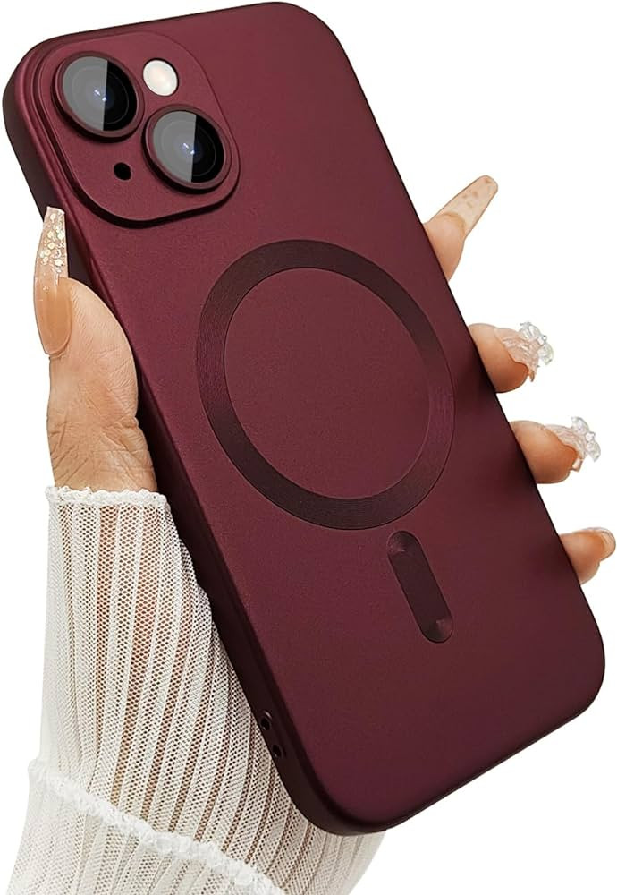 Magnetic Case for iPhone 14 Phone Case for Women/Men, Shockproof Matte Luxury Metallic Luster Des... | Amazon (US)