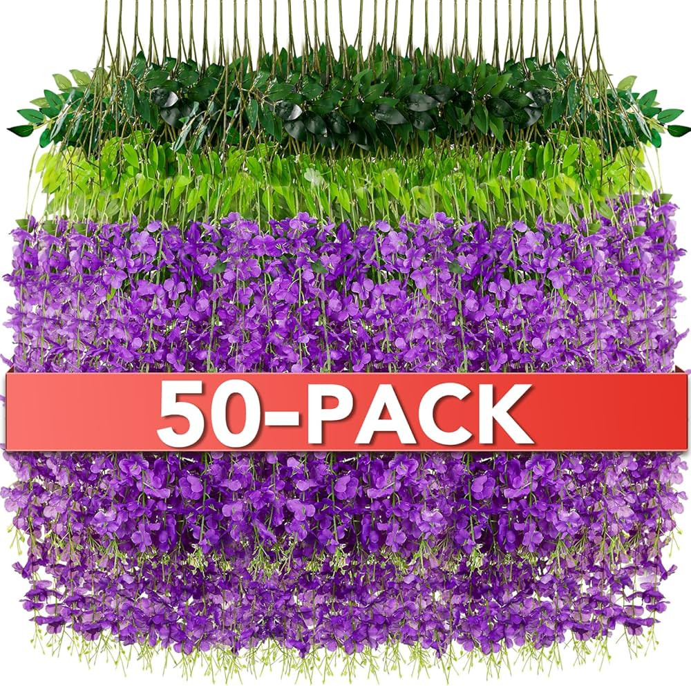 Wisteria Hanging Flowers,Hanging Flowers,Wisteria,Fake Hanging Flowers,Fake Wisteria,Hanging Flow... | Amazon (US)