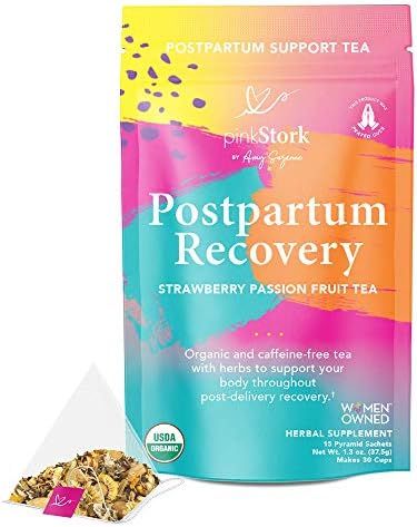 Pink Stork Postpartum Recovery Tea: Strawberry Passion Fruit, Postpartum Recovery Tea for After B... | Amazon (US)