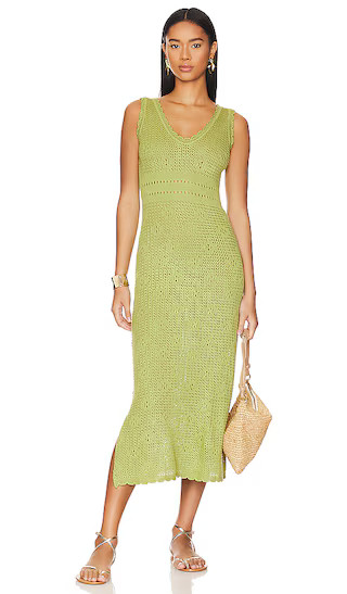 Valentina Midi Dress in Sage | Revolve Clothing (Global)