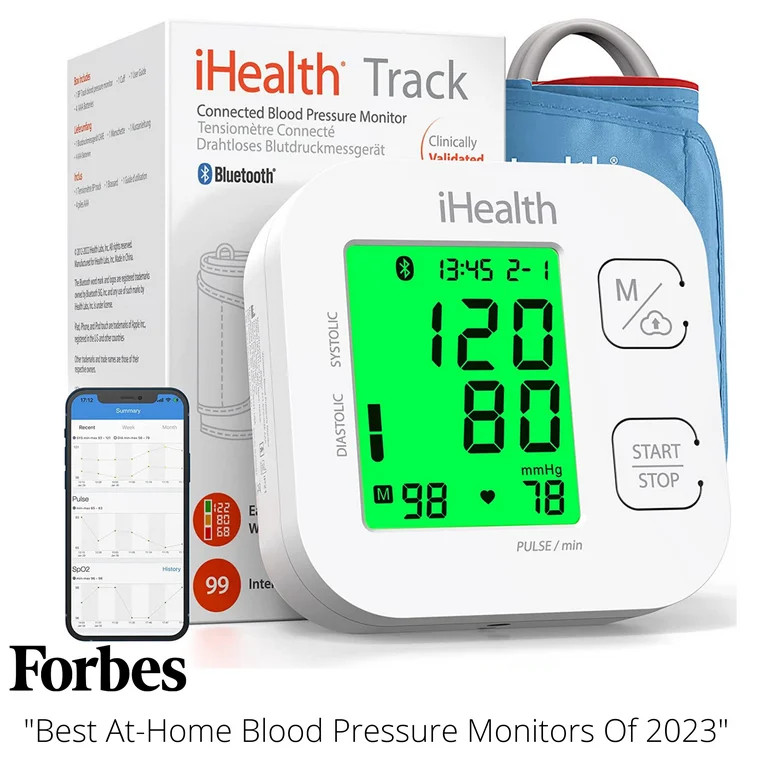 iHealth Track Wireless Upper Arm Blood Pressure Monitor with Wide Range Cuff, Bluetooth Compatibl... | Walmart (US)