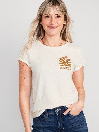 EveryWear Slub-Knit Holiday Graphic T-Shirt for Women | Old Navy (US)