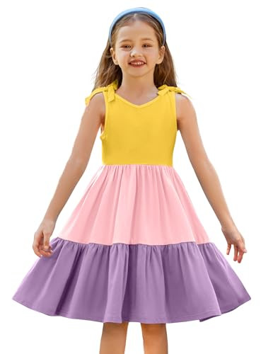 Arshiner Toddler Girl Summer Dress Little Girls Casual Beach Party Bowknot Sling Sundress with Po... | Amazon (US)