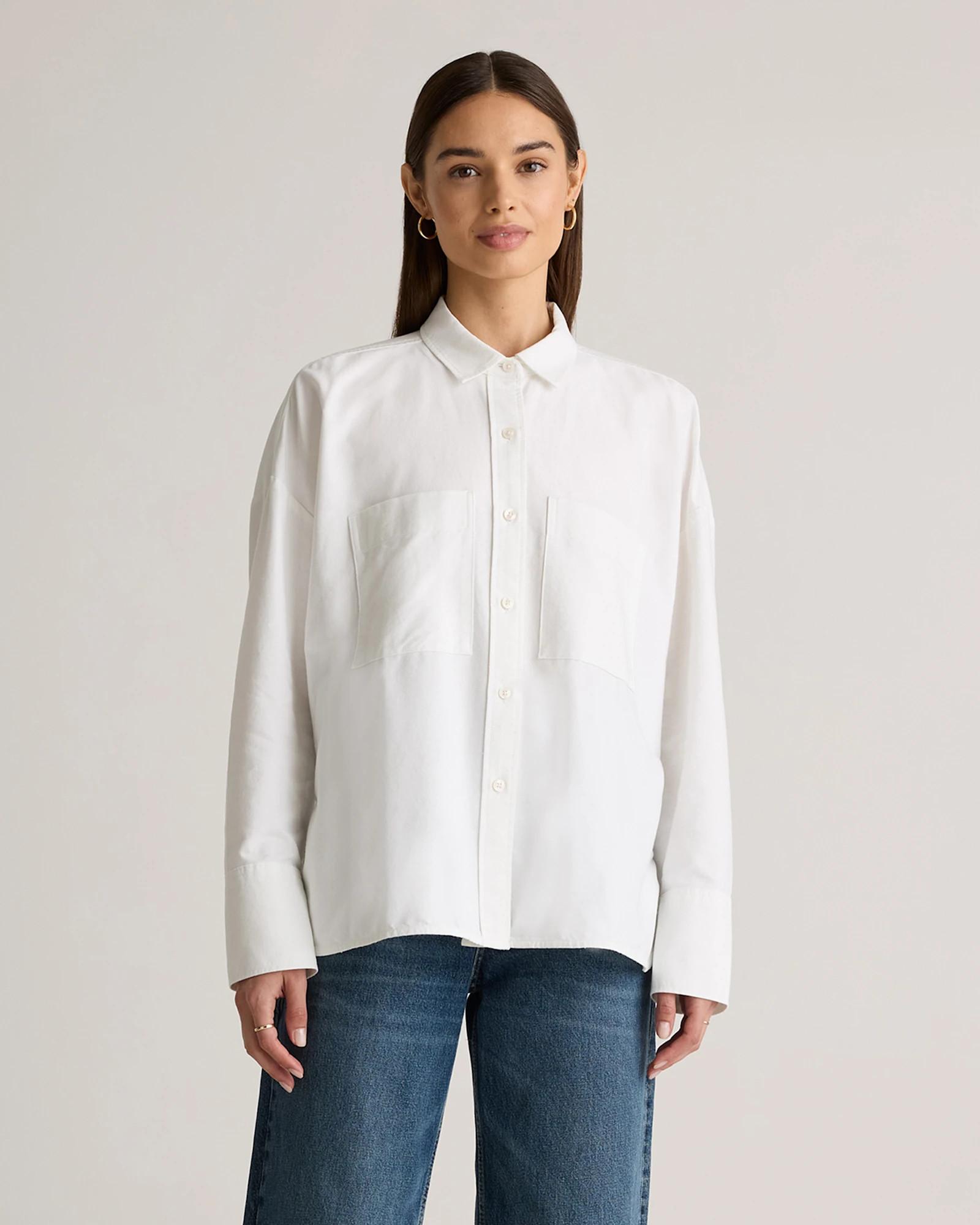 Organic Cotton Boxy Oxford Shirt | Quince
