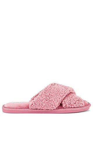 Sherpa Victoria Criss Cross Slippers in Pink | Revolve Clothing (Global)