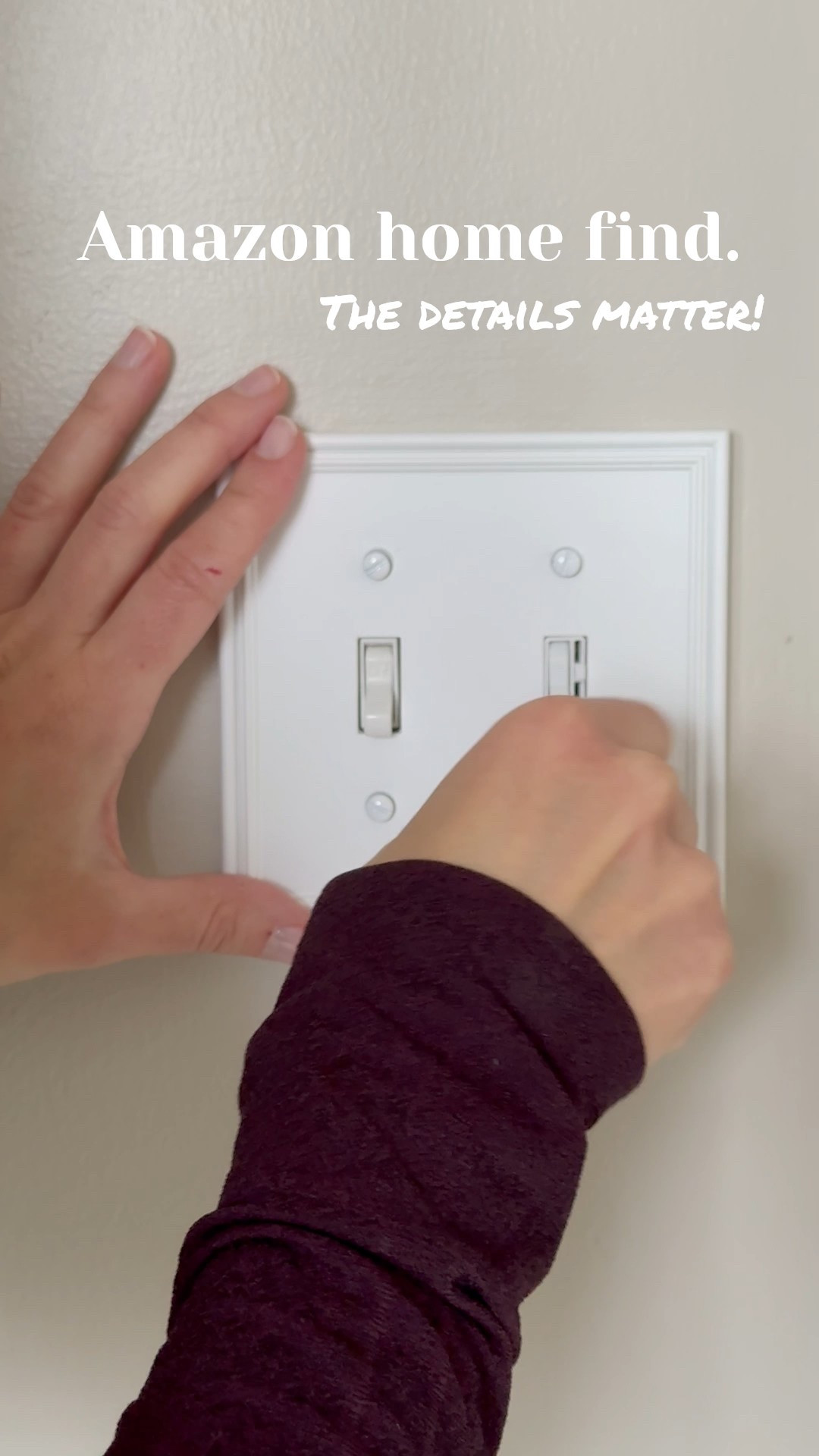 Changing your light switch covers make a huge difference! 

Even better, these are a budget friendly Amazon home find! 

Light switch covers
Outlet covers
Amazon home

#LTKFindsUnder50 #LTKHome #LTKdayinmylife