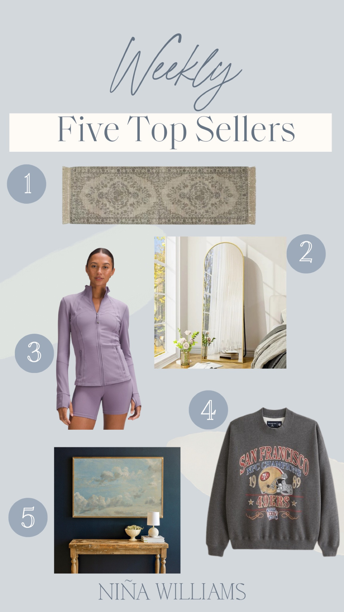 Weekly best sellers - top five - home decor - fashion 

#LTKstyletip #LTKhome #LTKFind