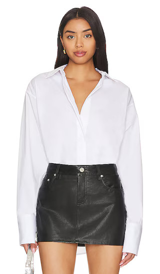 Oversized Poplin Shirt in White001 | Revolve Clothing (Global)