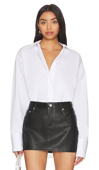 Oversized Poplin Shirt in White001 | Revolve Clothing (Global)